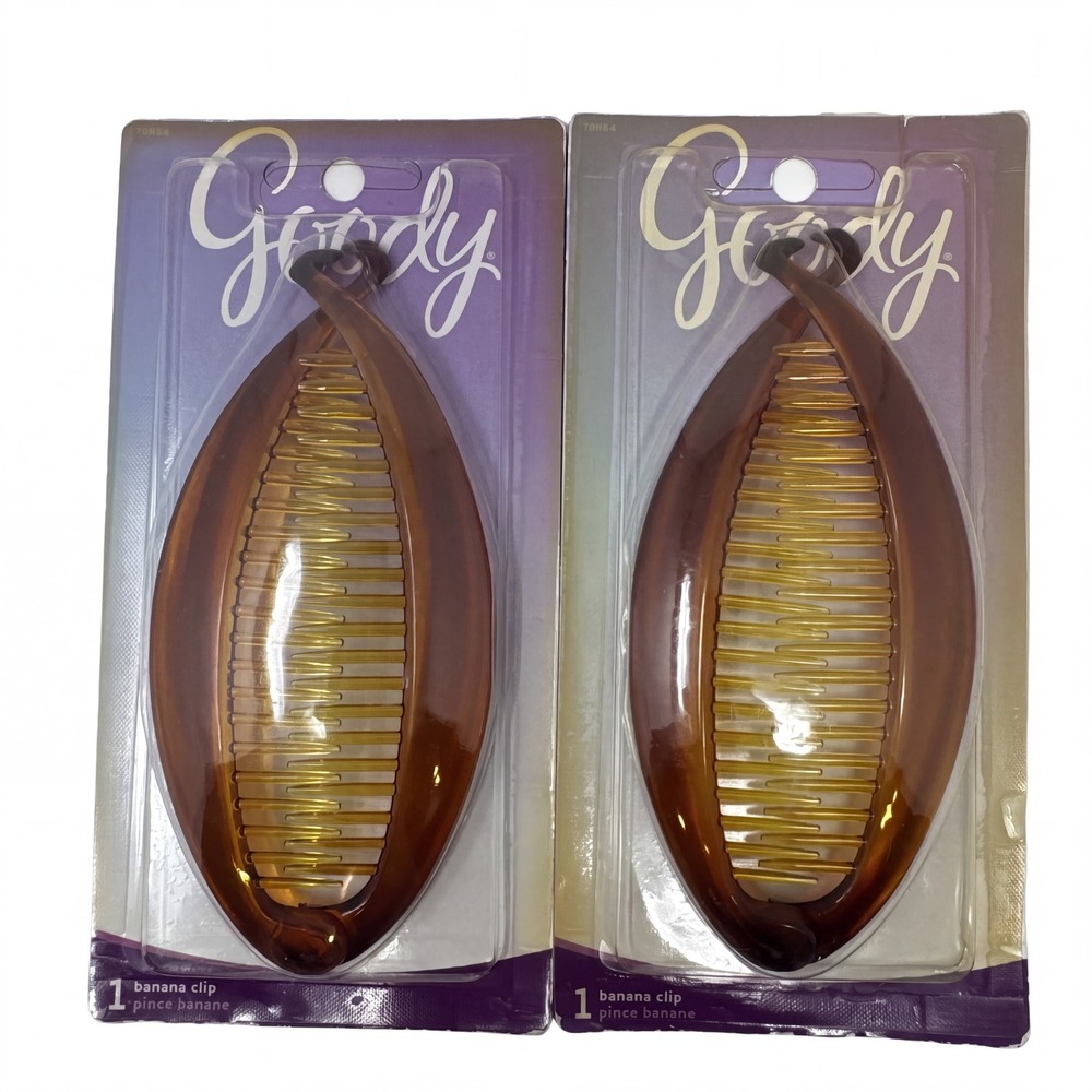 2 Pack Vintage Goody Hair Claw Clincher Comb Large NOS